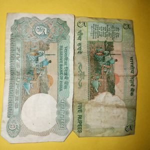 5 Rs Old Note