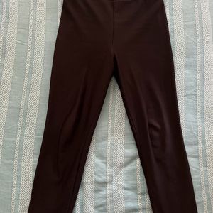 H&M, Women Black Skinny Fit Slacks, Size XS