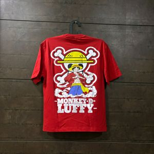 Red Colour Pure Cotton Oversized Tshirt