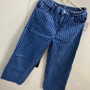 Stylish Stripes Baggy Jeans