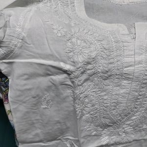 White Chikankari Kurta