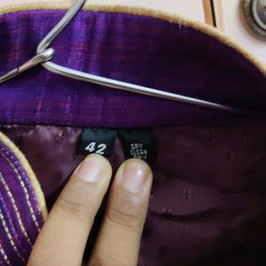 Purple Ethnic Jacket Koti