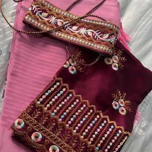 Kohinoor Light Weight Party Wear Saree With Belt