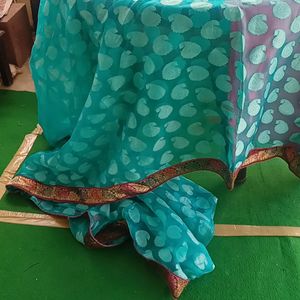 Sea Green Chanderi Saree