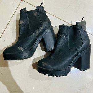 H&M Black Leather Boots