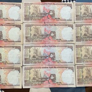 1000rs 12pc Signed By D.Subbarao