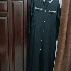 Woolen Kurta Set With Grey Check Pants