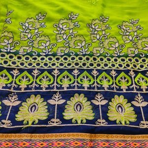 Embroidery Saree☘️