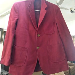 Maroon woollen blazer