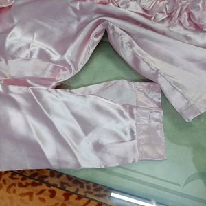 Baby Pink Satin Shirt