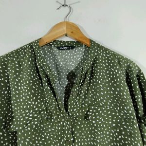 Olive Printed Top (Women's)