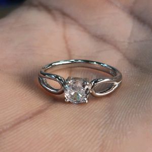 Pure SILVER Solitaire Ring 92.5 (SR00016)