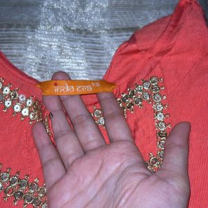 Indo Era Orange Dress