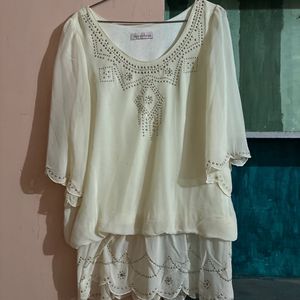 Glamorous Shine Cream Top