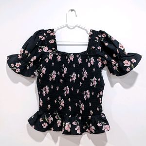 🌷Cute Floral Puff Sleeves Top