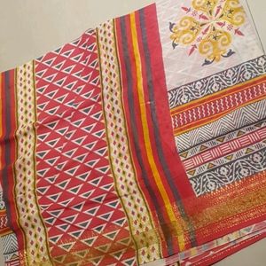 Pure Cotton Chanderi G Feet Big Dupatta