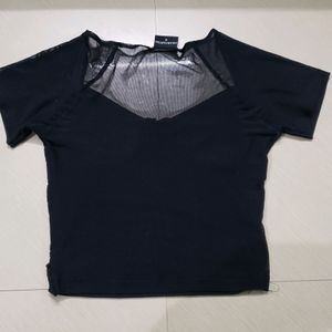 H&M Dupe Sheer Busteir Top