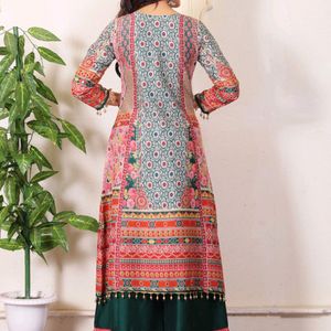 NURANI HEAVY FANCY PLAZZO PAIR WITH DUPATTA SET ••