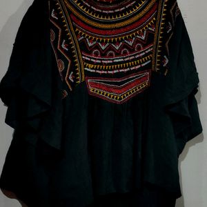 Selling Black Top With Thread Work