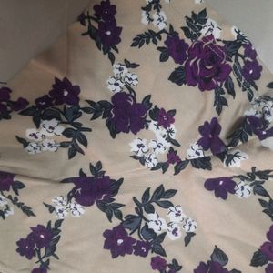 Women T-shirts Purple Flowers Printing 💐