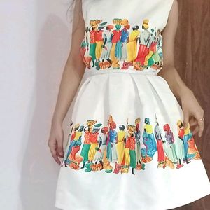 Premium Quality Artistic White Beautiful Dress