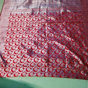 Red Colour Pure Banarasi Silk Saree