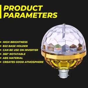 Golden Crystal Rotating Bulb | Brand New