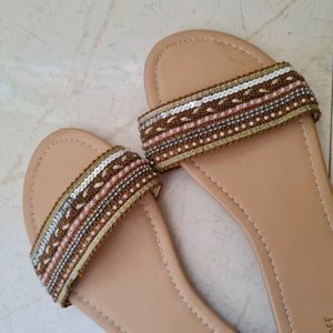 Embellished Slip On Flats