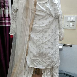 White Sharara Suit