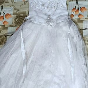 White Pari Gown For Kids