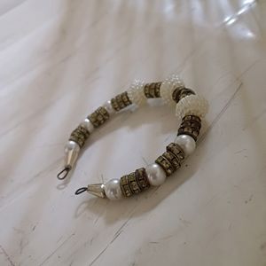 Silver Colour Pearl Bracelet