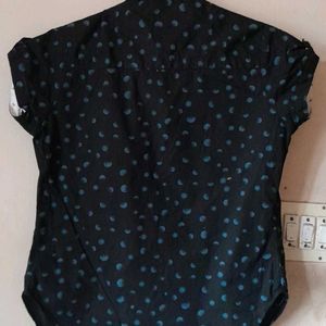 Polka dotted cute Black Shirt