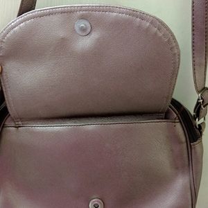 Shiny Nude Sling Bag