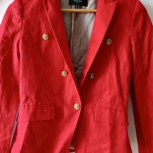 Mango Suit Formal Red Blazer