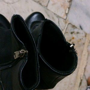 Black Leather Boots (Women's)