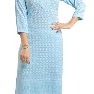 💦 Aqua Fresh Colour Embroidered Kurta