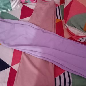 Women pants lavender and peach