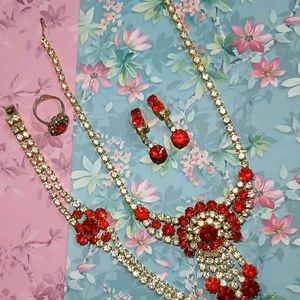 Red Jewellery Set