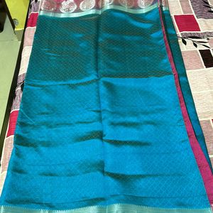 Blue & Pink Festive Ware Saree