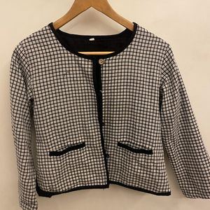 Checkered Cotton Jacket🖤🤍