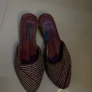 Flat Women Shoe- Rhinestone