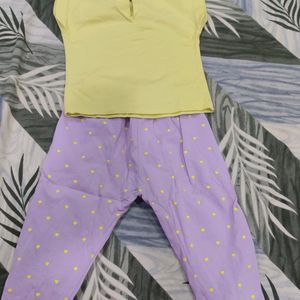 top and pyjama set for baby girl