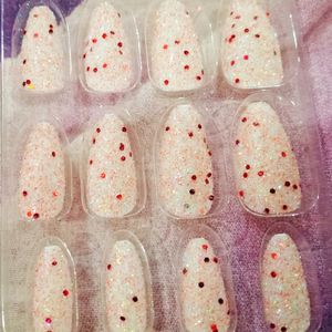 Press On Nails, 12 Pieces Of Creative Colorful Pol