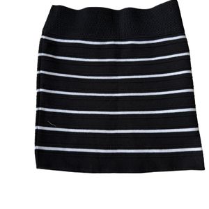 Black Skirt White Stripes