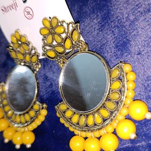 Yellow Mirror Earrings