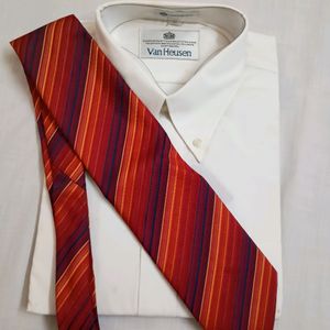 Anchor Red Stripe Men's Tie