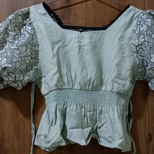 Light Green Western Top