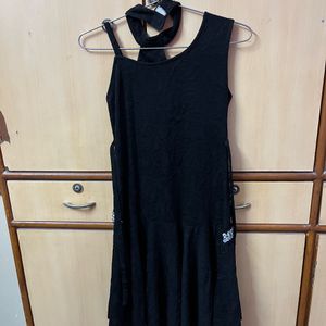 Black Colour Midi Frock For Girls