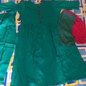 Xxl Frock Suit With Double Shades Dupatta