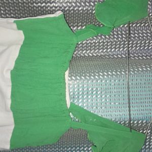 Crop Top Frilly Sleeves Front Elastic, Sale 80